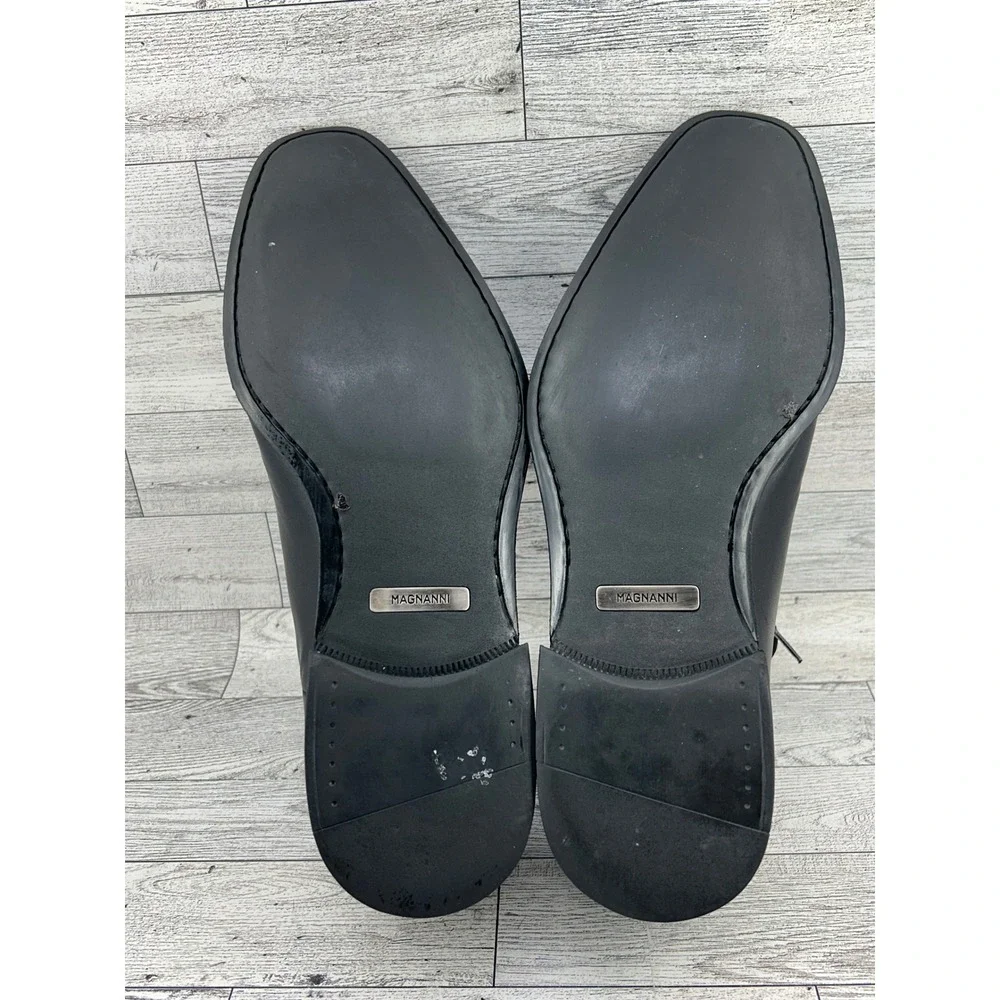 Magnanni Cap Toe Oxford Shoes‎ Black Leather Men Dress Formal Business Size 12